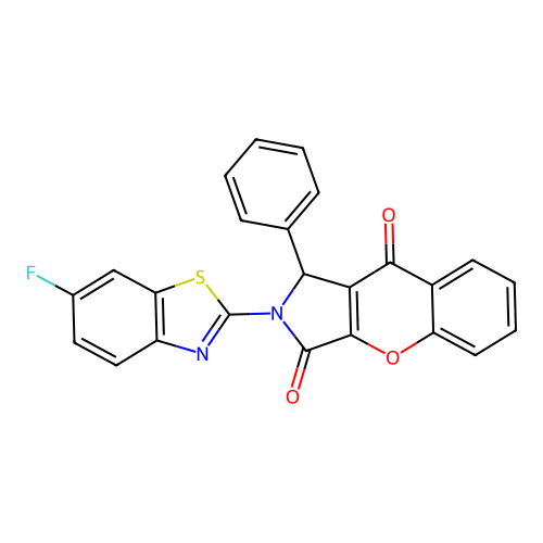 2-(6-fluoro-1,3-benzothiazol-2-yl)-1-phenyl-1,2-dihydrochromeno[2,3-c]pyrrole-3,9-dione structure