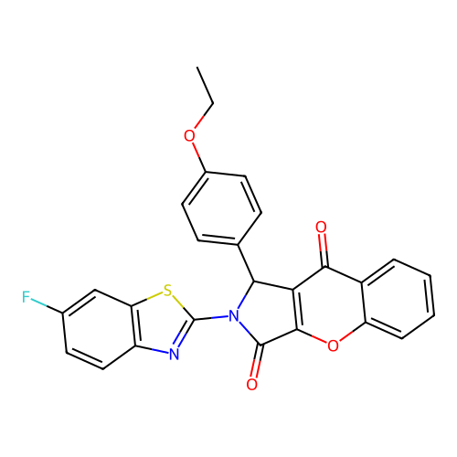 1-(4-ethoxyphenyl)-2-(6-fluoro-1,3-benzothiazol-2-yl)-1,2-dihydrochromeno[2,3-c]pyrrole-3,9-dione structure