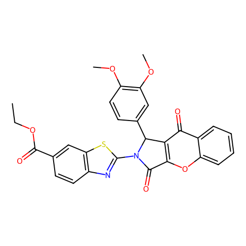 ethyl 2-[1-(3,4-dimethoxyphenyl)-3,9-dioxo-3,9-dihydrochromeno[2,3-c]pyrrol-2(1H)-yl]-1,3-benzothiazole-6-carboxylate structure