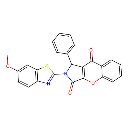 2-(6-methoxy-1,3-benzothiazol-2-yl)-1-phenyl-1,2-dihydrochromeno[2,3-c]pyrrole-3,9-dione structure