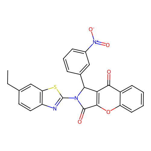 2-(6-ethyl-1,3-benzothiazol-2-yl)-1-(3-nitrophenyl)-1H-chromeno[2,3-c]pyrrole-3,9-dione structure