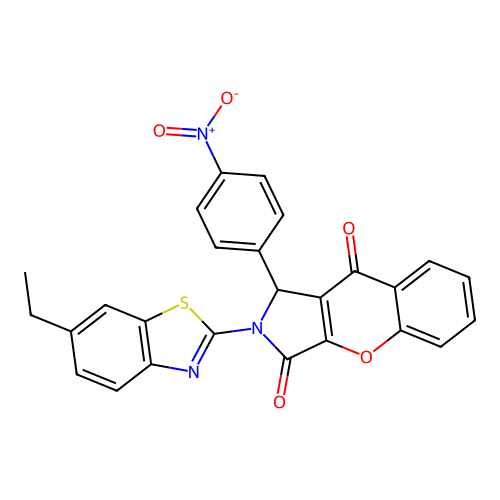 2-(6-ethyl-1,3-benzothiazol-2-yl)-1-(4-nitrophenyl)-1H-chromeno[2,3-c]pyrrole-3,9-dione structure