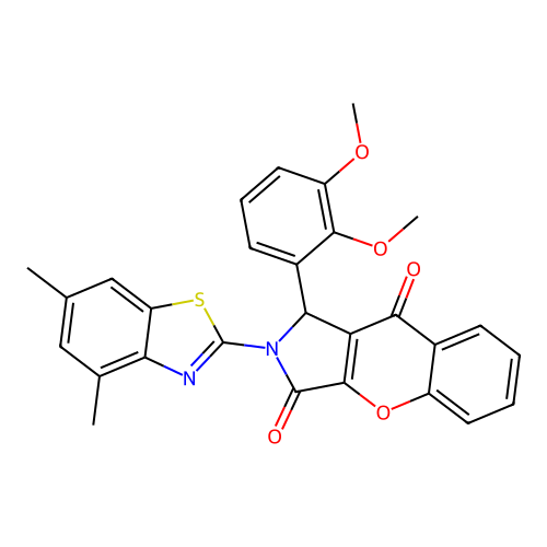 1-(2,3-dimethoxyphenyl)-2-(4,6-dimethyl-1,3-benzothiazol-2-yl)-1,2-dihydrochromeno[2,3-c]pyrrole-3,9-dione structure