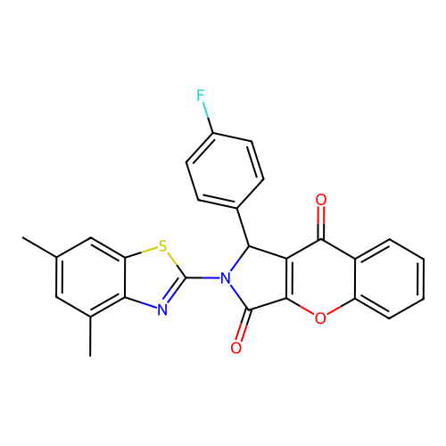 2-(4,6-dimethyl-1,3-benzothiazol-2-yl)-1-(4-fluorophenyl)-1,2-dihydrochromeno[2,3-c]pyrrole-3,9-dione structure