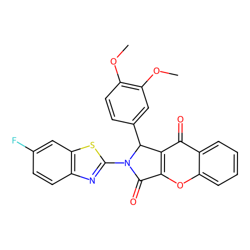 1-(3,4-dimethoxyphenyl)-2-(6-fluoro-1,3-benzothiazol-2-yl)-1,2-dihydrochromeno[2,3-c]pyrrole-3,9-dione structure