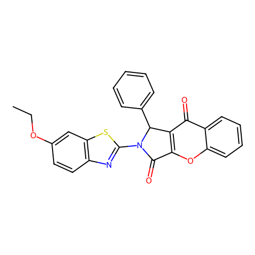 2-(6-ethoxy-1,3-benzothiazol-2-yl)-1-phenyl-1,2-dihydrochromeno[2,3-c]pyrrole-3,9-dione structure