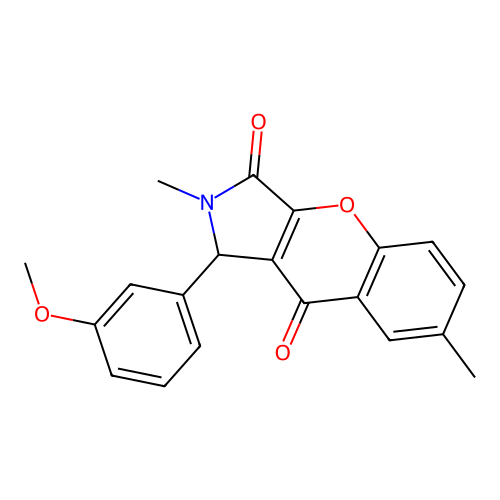 1-(3-Methoxyphenyl)-2,7-dimethyl-1,2-dihydrochromeno[2,3-c]pyrrole-3,9-dione structure