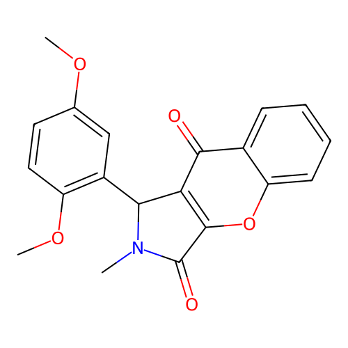 1-(2,5-Dimethoxyphenyl)-2-methyl-1,2-dihydrochromeno[2,3-c]pyrrole-3,9-dione structure