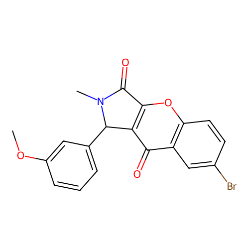 7-Bromo-1-(3-methoxyphenyl)-2-methyl-1,2-dihydrochromeno[2,3-c]pyrrole-3,9-dione structure