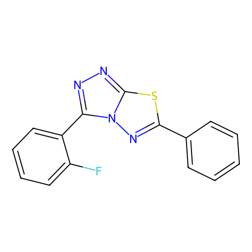3-(2-Fluorophenyl)-6-phenyl-[1,2,4]triazolo[3,4-b][1,3,4]thiadiazole structure