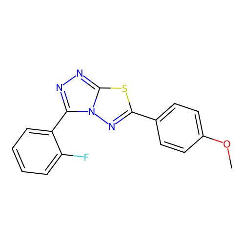 3-(2-Fluorophenyl)-6-(4-methoxyphenyl)-[1,2,4]triazolo[3,4-b][1,3,4]thiadiazole structure
