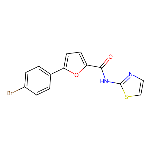 5-(4-bromophenyl)-N-(1,3-thiazol-2-yl)furan-2-carboxamide structure