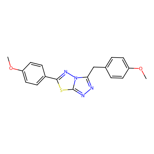 3-(4-Methoxybenzyl)-6-(4-methoxyphenyl)[1,2,4]triazolo[3,4-b][1,3,4]thiadiazole structure