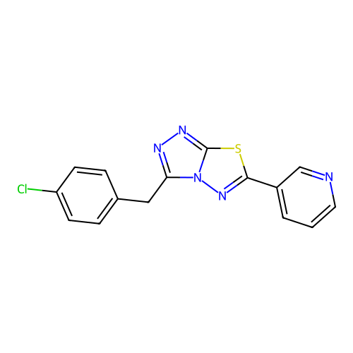 3-(4-Chlorobenzyl)-6-(pyridin-3-yl)-[1,2,4]triazolo[3,4-b][1,3,4]thiadiazole structure