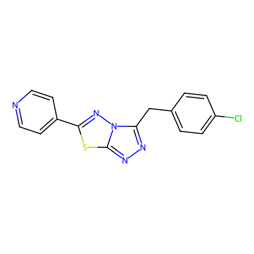 3-(4-Chlorobenzyl)-6-(pyridin-4-yl)-[1,2,4]triazolo[3,4-b][1,3,4]thiadiazole structure
