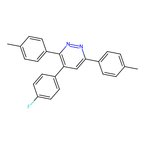 4-(4-Fluorophenyl)-3,6-bis(4-methylphenyl)pyridazine structure
