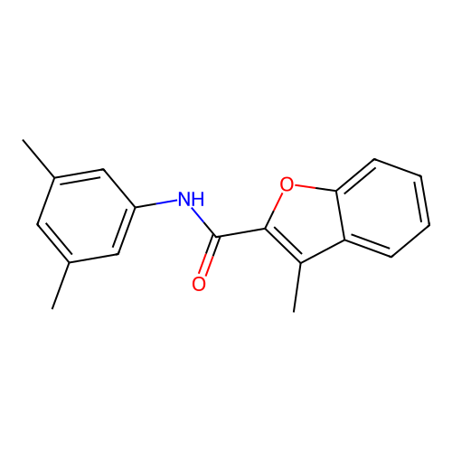 N-(3,5-dimethylphenyl)-3-methyl-1-benzofuran-2-carboxamide structure
