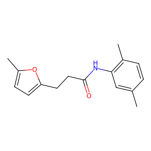 N-(2,5-dimethylphenyl)-3-(5-methylfuran-2-yl)propanamide structure