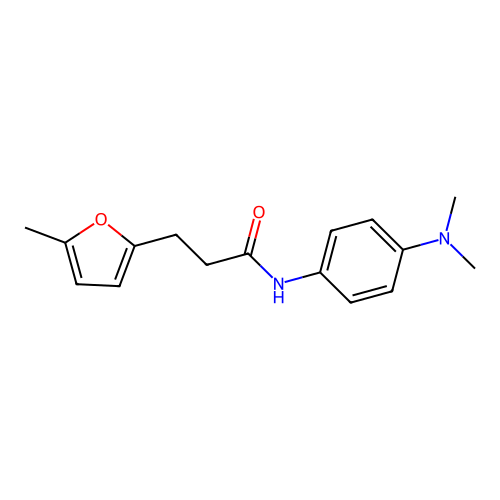 N-[4-(dimethylamino)phenyl]-3-(5-methylfuran-2-yl)propanamide structure
