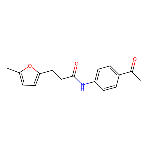 N-(4-acetylphenyl)-3-(5-methylfuran-2-yl)propanamide structure