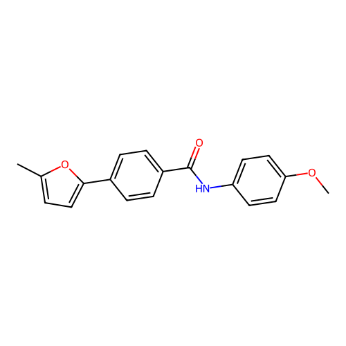 N-(4-methoxyphenyl)-4-(5-methylfuran-2-yl)benzamide structure