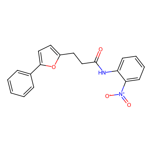 N-(2-nitrophenyl)-3-(5-phenylfuran-2-yl)propanamide structure