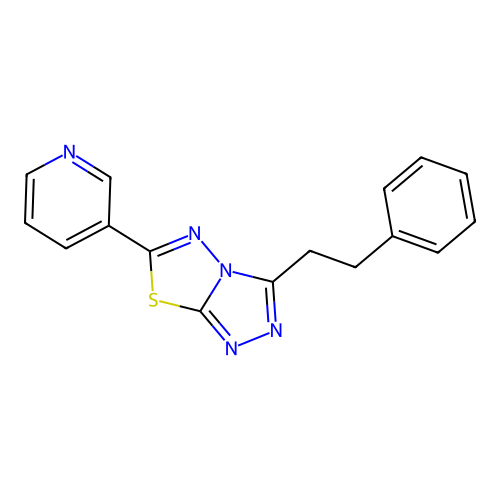 3-(2-Phenylethyl)-6-(3-pyridinyl)[1,2,4]triazolo[3,4-b][1,3,4]thiadiazole structure