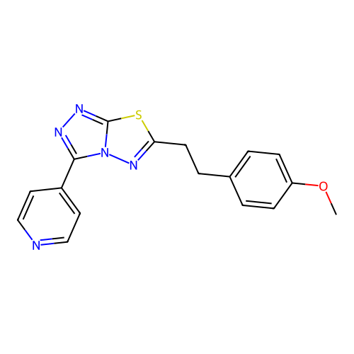 6-(4-Methoxyphenethyl)-3-(pyridin-4-yl)-[1,2,4]triazolo[3,4-b][1,3,4]thiadiazole structure