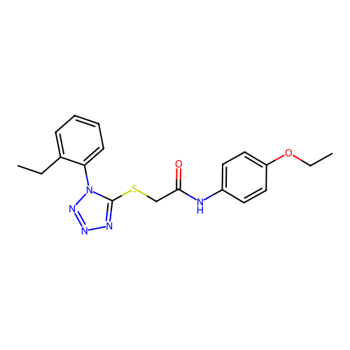 N-(4-ethoxyphenyl)-2-[1-(2-ethylphenyl)tetrazol-5-yl]sulfanylacetamide structure