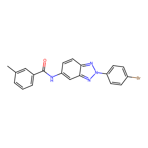 N-[2-(4-bromophenyl)-2H-benzotriazol-5-yl]-3-methylbenzamide structure