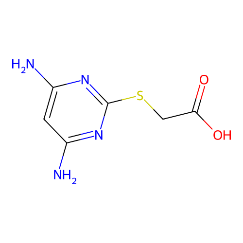 2-((4,6-二氨基嘧啶-2-基)硫基)乙酸 structure