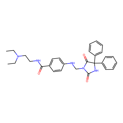N-[2-(diethylamino)ethyl]-4-[(2,5-dioxo-4,4-diphenylimidazol structure