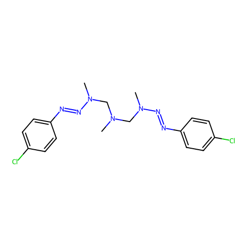 N'-[(4-chlorophenyl)diazenyl]-N-[[[(4-chlorophenyl)diazenyl]-methylamino]methyl]-N,N'-dimethylmethanediamine structure