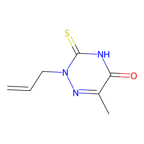 2-Allyl-6-methyl-3-thioxo-3,4-dihydro-2H-[1,2,4]triazin-5-one structure