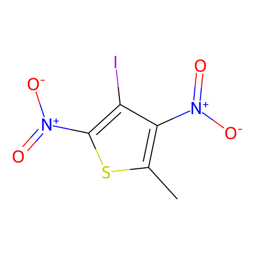 3-Iodo-5-methyl-2,4-dinitrothiophene structure