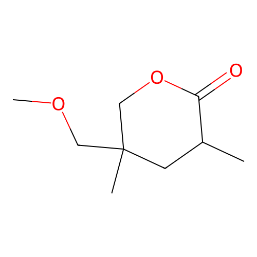 5-(Methoxymethyl)-3,5-dimethyloxan-2-one structure
