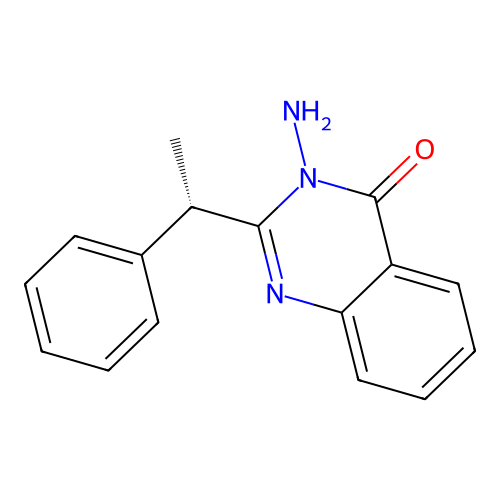 3-amino-2-[(1S)-1-phenylethyl]quinazolin-4-one structure