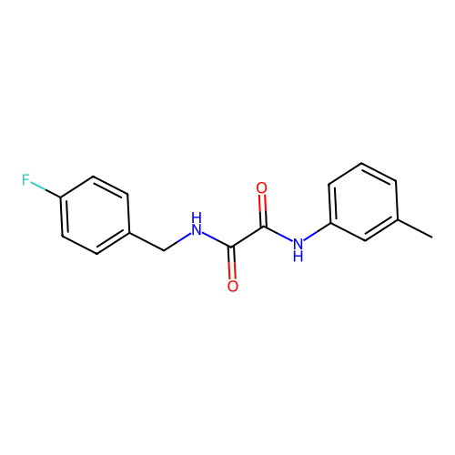 N-(4-fluorobenzyl)-N'-(3-methylphenyl)ethanediamide structure