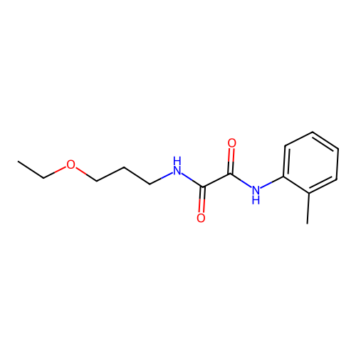 N-(3-ethoxypropyl)-N'-(2-methylphenyl)ethanediamide structure