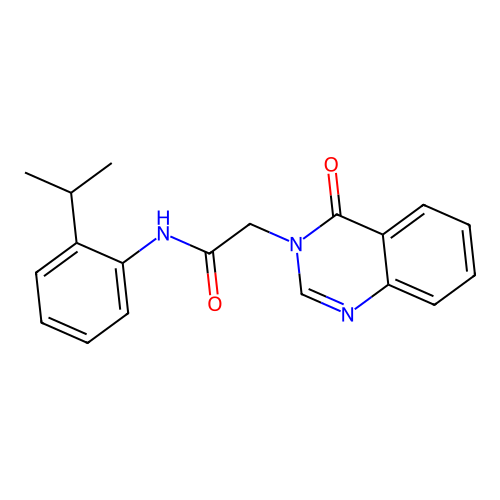2-(4-oxoquinazolin-3-yl)-N-(2-propan-2-ylphenyl)acetamide structure