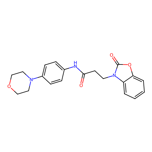 N-(4-Morpholin-4-yl-phenyl)-3-(2-oxo-benzooxazol-3-yl)-propionamide structure