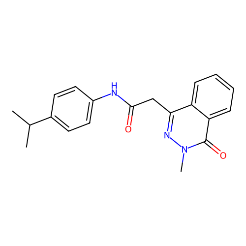 2-(3-methyl-4-oxophthalazin-1-yl)-N-(4-propan-2-ylphenyl)acetamide structure
