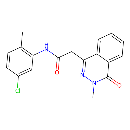 N-(5-chloro-2-methylphenyl)-2-(3-methyl-4-oxophthalazin-1-yl)acetamide structure