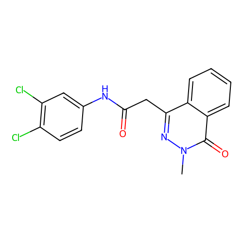 N-(3,4-dichlorophenyl)-2-(3-methyl-4-oxophthalazin-1-yl)acetamide structure