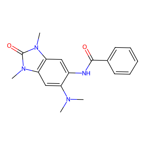 N-[6-(dimethylamino)-1,3-dimethyl-2-oxobenzimidazol-5-yl]benzamide structure