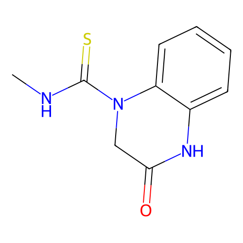 N-methyl-3-oxo-3,4-dihydroquinoxaline-1(2H)-carbothioamide structure