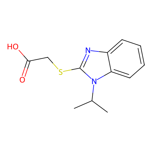 [(1-Isopropyl-1H-benzimidazol-2-yl)thio]-acetic acid structure