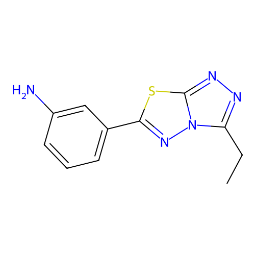 3-(3-Ethyl-[1,2,4]triazolo[3,4-b][1,3,4]thiadiazol-6-yl)aniline structure