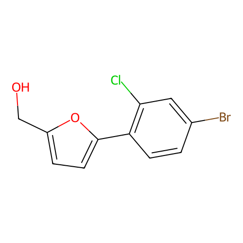 [5-(4-Bromo-2-chlorophenyl)-2-furyl]methanol structure