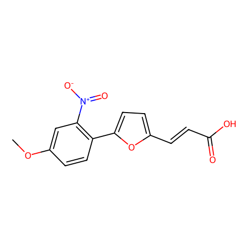 3-(5-(4-Methoxy-2-nitrophenyl)furan-2-yl)acrylic acid structure